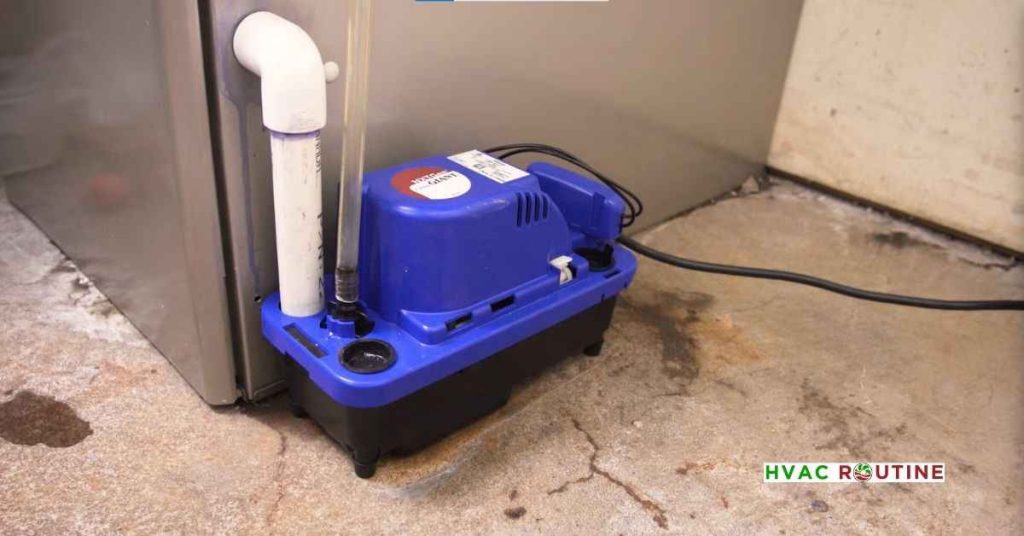 Cleaning the condensate pump float switch and vertical guide post