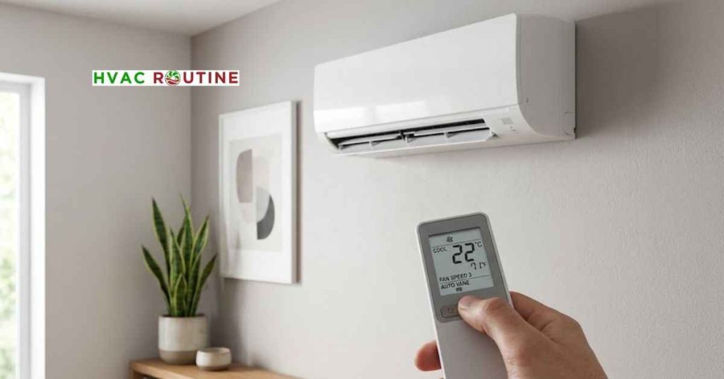 Mini-split indoor air handler with remote control