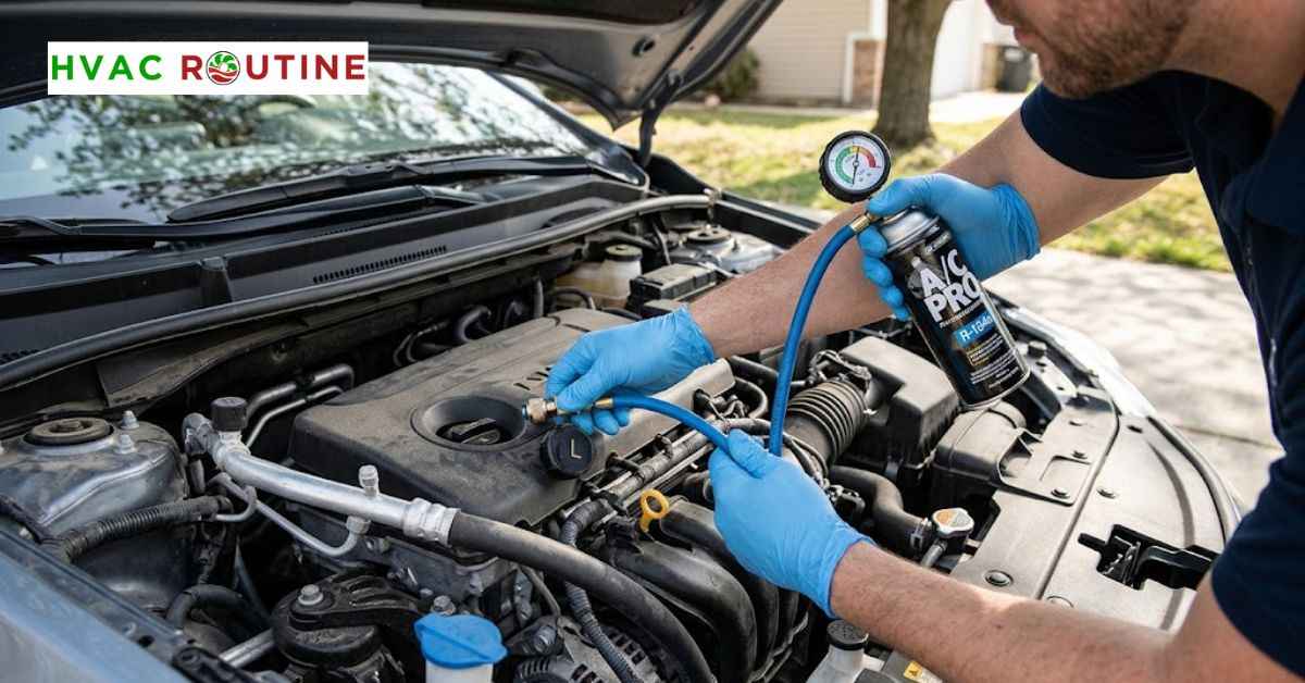 how to recharge ac in car